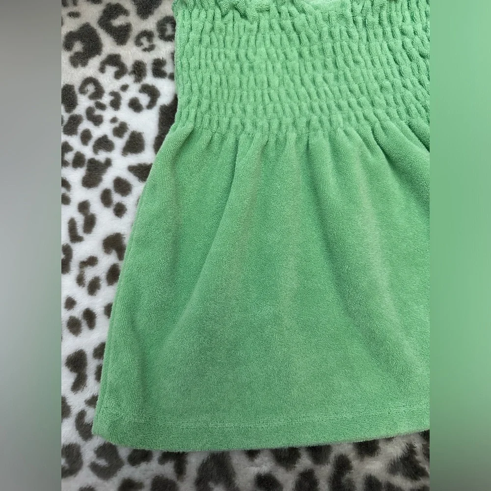 2006 Old Navy Terrycloth Swim Coverup Dress in Green Size 6-12 months